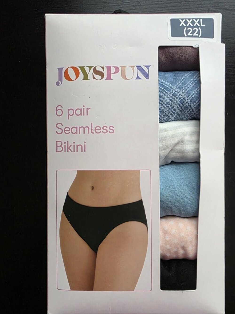 Joyspun Women's Seamless Bikini Panties 6-Pack Size XXXL (22)
